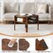29.5 Inch Round Coffee Table with Storage Shelves for Small Living Spaces